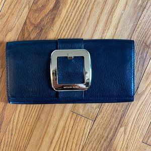 Michael Kors Black Leather Clutch